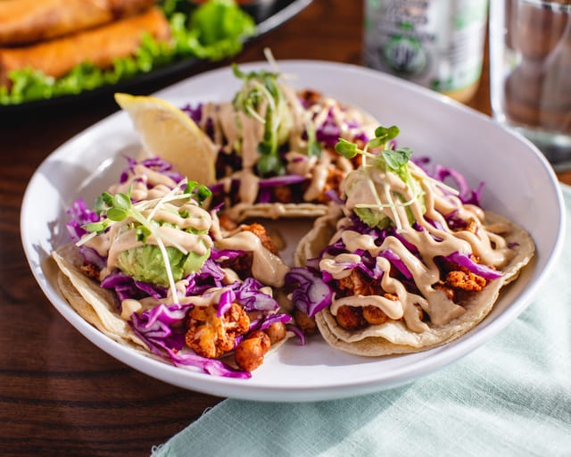 Cauliflower Chickpea Tacos.