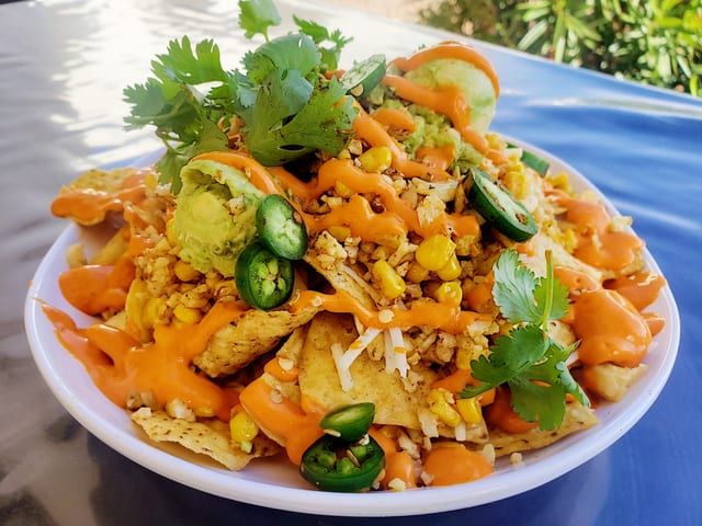 Buffalo Cauliflower Nachos.