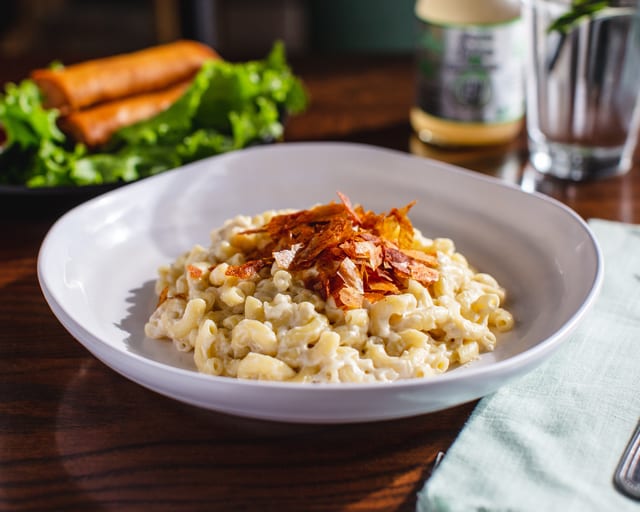 Truffle Bacon Mac & Cheese.